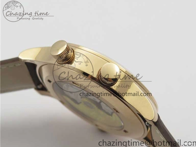 MIROTIME 0427 ZipUp Calatrava 5524R Pilot Travel Time RG GRF Brown Dial on Brown Leather Strap A324 V 7110